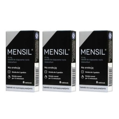 Mensil 25 mg 8 tabletek Wielopak x3