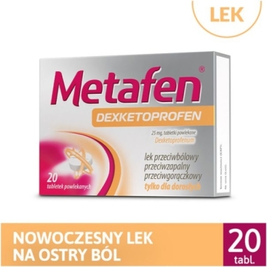 Metafen Dexketoprofen 20 tabletek powlekanych