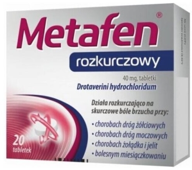 Metafen rozkurczowy 0,04 g 20 tabletek