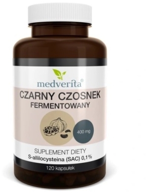 Meverita Czarny czosnek 400 mg 120 kapsułek