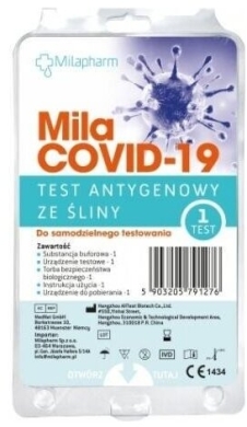 MilaCOVID-19 Test antygenowy ze śliny 1 sztuka