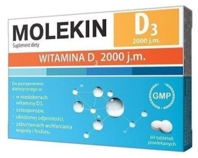Molekin D3 2000 j.m. 60 tabletek