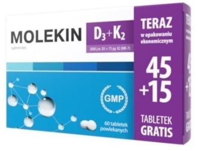 Molekin D3 + K2 45 + 15 tabletek