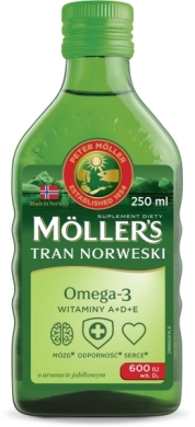 Moller's Tran Norweski o aromacie jabłkowym 250 ml
