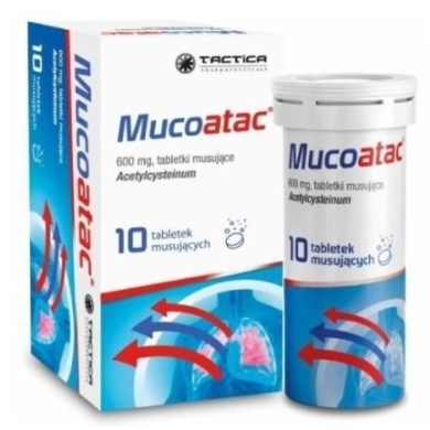 Mucoatac 600 mg 10 tabletek