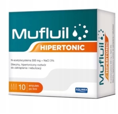Mufluil Hipertonic Roztwór do nebulizacji inhalacji 5 ml x 10 ampułek