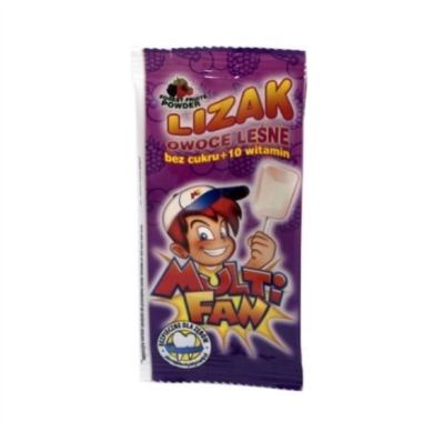Multifan Lizak +10 witamin smak owoce leśne 1 sztuk