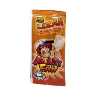 Multifan Lizak +10 witamin smak pomarańczowy 1 sztuk