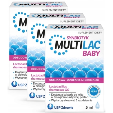 Multilac BABY Synbiotyk Krople 5 ml Wielopak x3