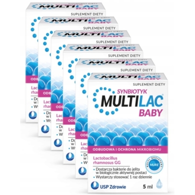Multilac BABY Synbiotyk Krople 5 ml Wielopak x6