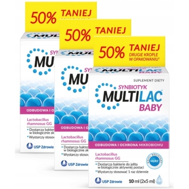 Multilac Baby Synbiotyk krople 10 ml (2 x 5 ml) Wielopak x3