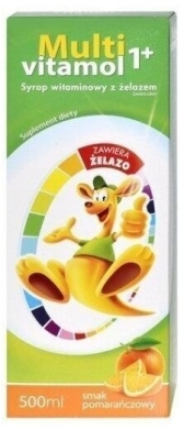 Multivitamol 1+ Syrop Witaminowy z Żelazem Dla Dzieci 500 ml