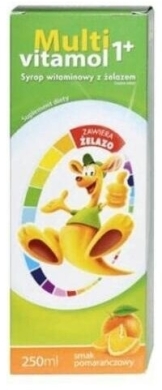Multivitamol 1+ Syrop witaminowy z żelazem 250 ml
