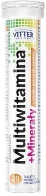 Multiwitamina + Minerały VITTER BLUE 20 tabletek musujących