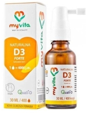 MyVita D3 Forte krople  4000 j.m 30ml