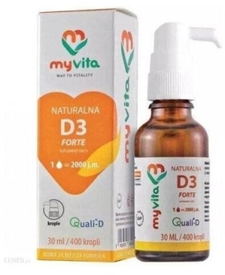 MyVita Naturalna Witamina D3 FORTE 2000 j.m.  krople 30 ml