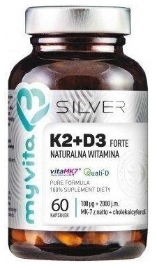MyVita SILVER Naturalna witamina K2+D3 FORTE 60 kapsułek