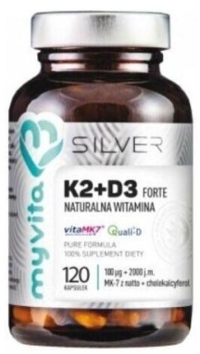 MyVita Silver Witamina K2 + D3 Forte 120 kapsułek