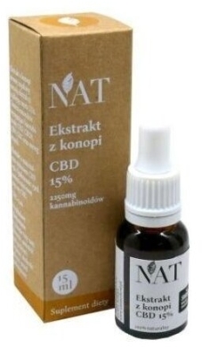 NAT Ekstrakt Olejek Konopny CBD 15% 15 ml