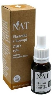 NAT Ekstrakt z konopi Olejek CBD 30% 15 ml