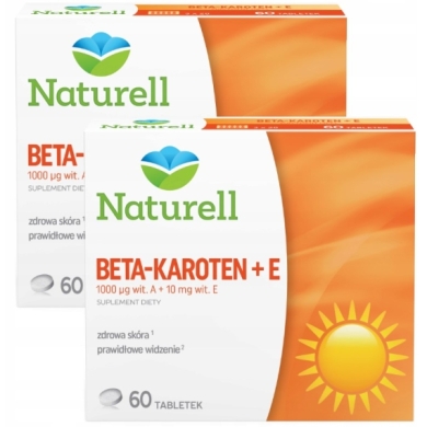 NATURELL Beta-karoten + E 60 tabletek Wielopak x2