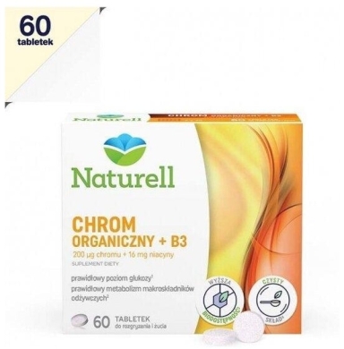 NATURELL Chrom Organiczny +B3 60 tabletek
