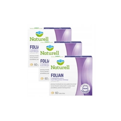 NATURELL Folian 60 tabletek Wielopak x3