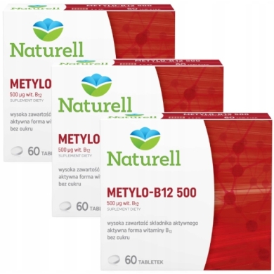 NATURELL Metylo B-12 500 60 tabletek Wielopak x3
