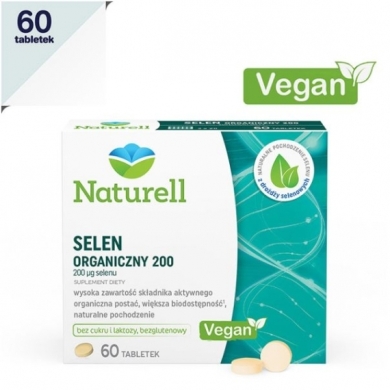 NATURELL Selen Organiczny 200 60 tabletek