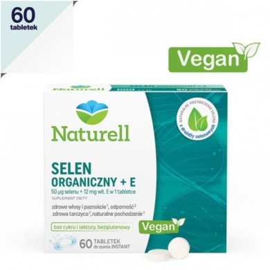 NATURELL Selen organiczny + E 60 tabletek