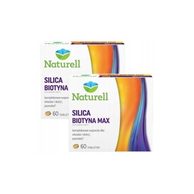 NATURELL Silica Biotyna Max 60 tabletek Wielopak x2