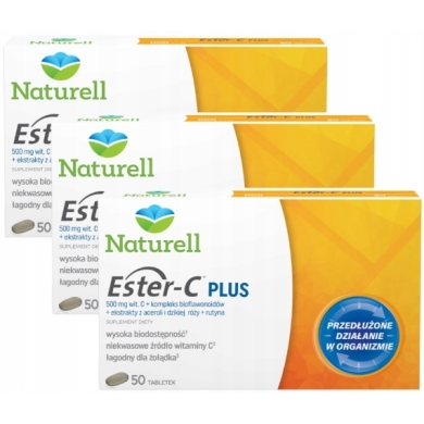 NATURELL Witamina C ESTER-C PLUS 50 tabletek Wielopak x3