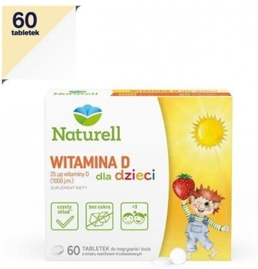 NATURELL Witamina D dla dzieci 60 tabletek