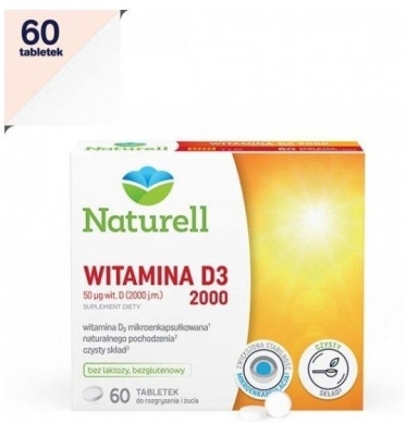 NATURELL Witamina D3 2000 60 tabletek