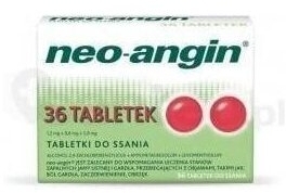 NEO-ANGIN z cukrem 36 tabletek do ssania