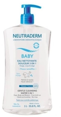NEUTRADERM BABY Łagodna Woda myjąca 3w1 1000 ml