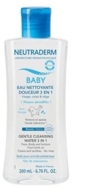 NEUTRADERM BABY Łagodna Woda myjąca 3w1 200 ml