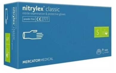 NITRYLEX CLASSIC Rękawice nitrylowe bezpudrowe rozmiar S