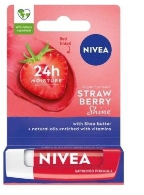 NIVEA Nawilżająca Pomadka ochronna do ust Strawberry Shine 4.8g
