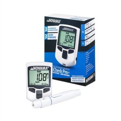 NOVAMA MultiCheck Pro+ wielofunkcyjne urządzenie pomiarowe. Glukoza, cholesterol, kwas moczowy