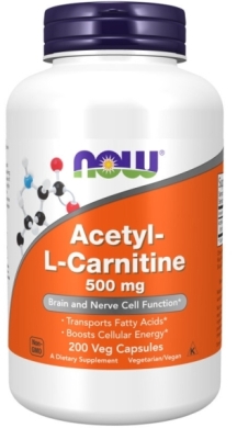 NOW FOODS Acetyl L-Carnitine 500 mg 200 kapsułek