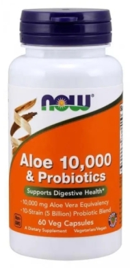 NOW FOODS Aloe 10000 & Probiotics 60 kapsułek