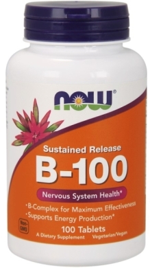 NOW FOODS B-100 Kompleks Witamin B o przedłużonym uwalnianiu 100 tabletek