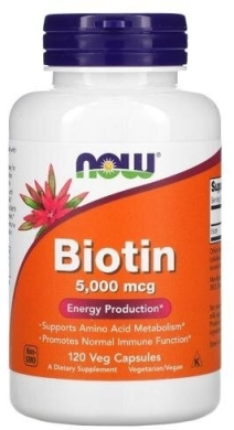 NOW FOODS Biotyna 5000 mcg 120 kapsułek