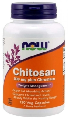 NOW FOODS Chitosan 500 mg + Chromium 100 mg 120 kapsułek