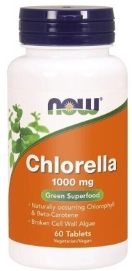 NOW FOODS Chlorella 1000 mg 60 tabletek