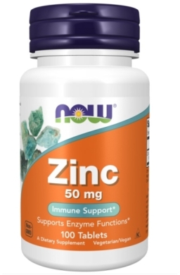 NOW FOODS Cynk-glukonian cynku 50 mg 100 tabletek