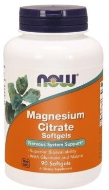 NOW FOODS Cytrynian Magnezu + jabłczan + chelat magnezu 90 kapsułek