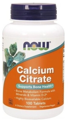NOW FOODS Cytrynian wapnia 100 tabletek