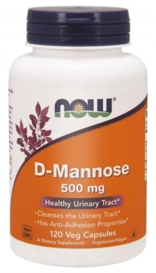 NOW FOODS D - Mannose 500 mg 120 kapsułek vegańskich